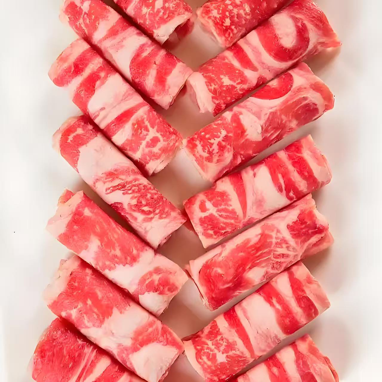 眼肉肥牛卷实拍